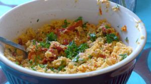 Couscous and Sun Dried Tomatoes Tabouleh